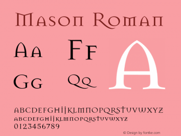 Mason Roman Version 1.00 Font Sample