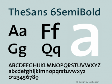 TheSans 6SemiBold Version 1.0 Font Sample