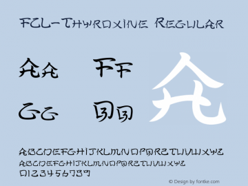 FCL-Thyroxine Regular 001.000 Font Sample