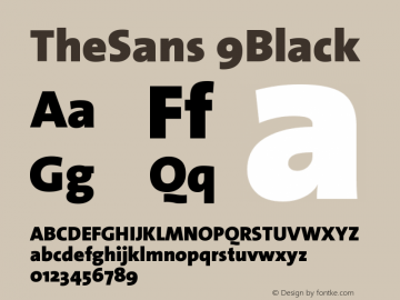 TheSans 9Black Version 1.0 Font Sample