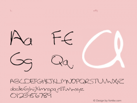 LeftyCasual Regular Converted from C:\TEMP\LEFTYCAS.TF1 by ALLTYPE Font Sample