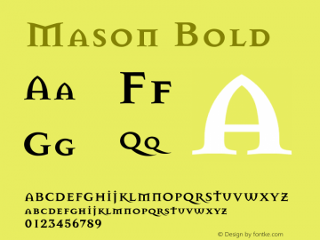 Mason Bold Version 1.00图片样张