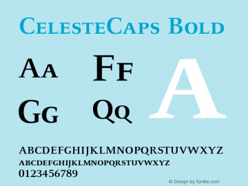 CelesteCaps Bold 001.000 Font Sample