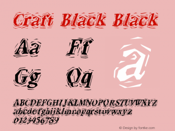 Craft Black Black 1.0 Font Sample