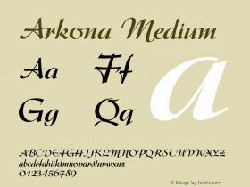 Arkona Medium 001.000 Font Sample