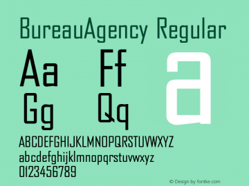 BureauAgency Regular 001.001图片样张