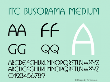 ITC Busorama Medium 2.0-1.0 Font Sample