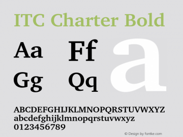 ITC Charter Bold 003.001图片样张