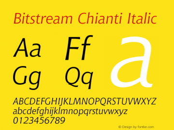 Bitstream Chianti Italic 003.001图片样张