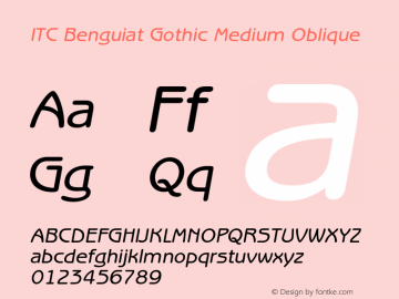 ITC Benguiat Gothic Medium Oblique 001.000图片样张