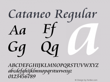 Cataneo Regular 003.001 Font Sample