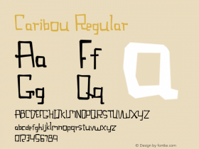 Caribou Regular 001.000 Font Sample