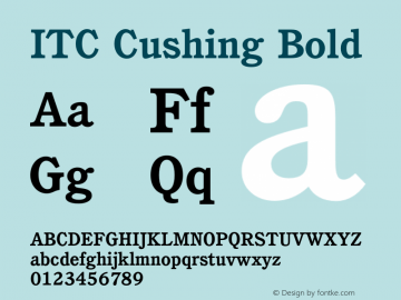 ITC Cushing Bold 2.0-1.0图片样张