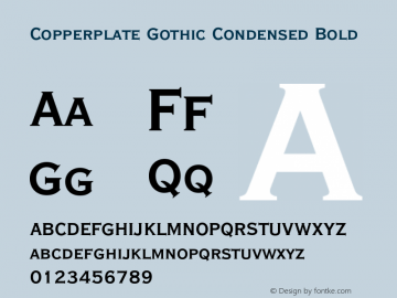 copperplate gothic bold font