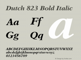 Dutch 823 Bold Italic 2.0-1.0图片样张