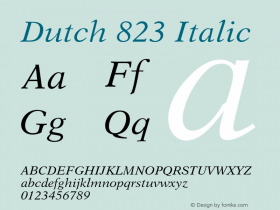 Dutch 823 Italic 003.001图片样张