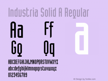 Industria Solid A Regular 001.000 Font Sample