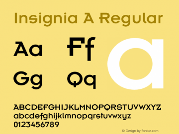 Insignia A Regular 001.000 Font Sample