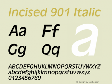 Incised 901 Italic 003.001图片样张