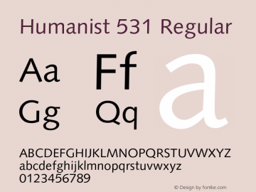 Humanist 531 Regular 2.0-1.0图片样张