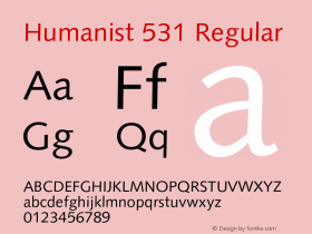 Humanist 531 Regular 003.001图片样张