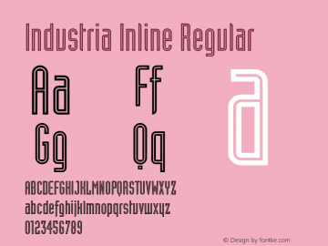 Industria Inline Regular 001.001 Font Sample