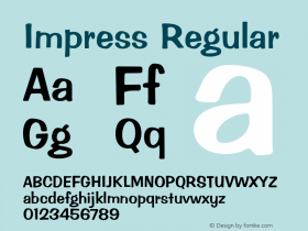 Impress Regular 2.0-1.0 Font Sample