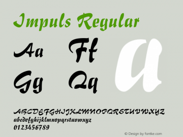 Impuls Regular 2.0-1.0 Font Sample