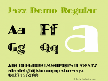 Jazz Demo Regular 1.0 Font Sample