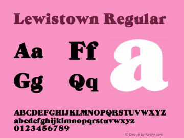 Lewistown Regular 001.001图片样张