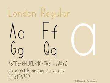 London Regular Fontographer 4.7 10.8.18 FG4J­0000001193 Font Sample