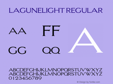 LaguneLight Regular 001.001 Font Sample