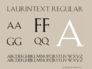LaurinText Regular 001.001 Font Sample