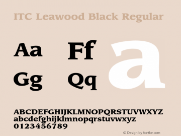 ITC Leawood Black Regular 001.000 Font Sample