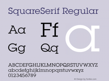 SquareSerif Regular Version 1.0 08-10-2002图片样张