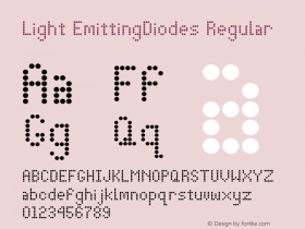 Light EmittingDiodes Regular 001.000 Font Sample