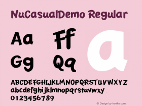 NuCasualDemo Regular 001.000 Font Sample