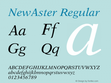 NewAster Regular 001.000 Font Sample