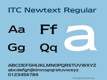 ITC Newtext Regular 2.0-1.0图片样张