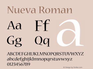 Nueva Roman 001.000 Font Sample