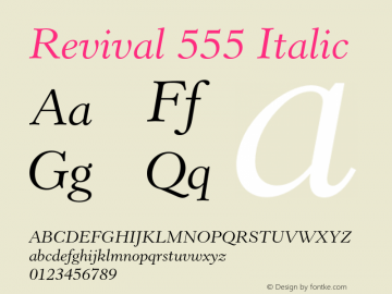 Revival 555 Italic 003.001图片样张