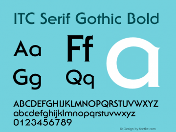 ITC Serif Gothic Bold 2.0-1.0图片样张