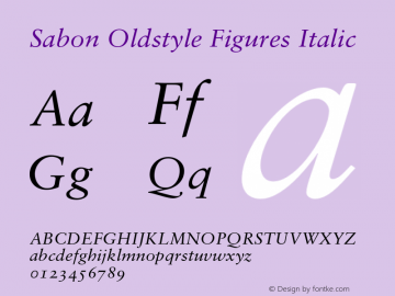 Sabon Oldstyle Figures Italic 001.000图片样张