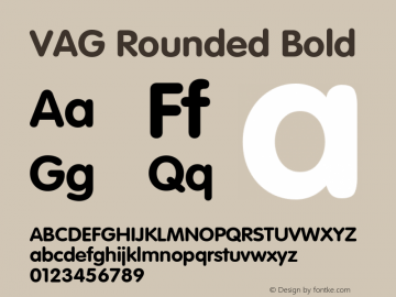 VAG Rounded Bold 001.000图片样张