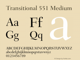 Transitional 551 Medium 003.001 Font Sample