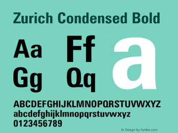 Zurich Condensed Bold 2.0-1.0图片样张