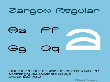 Zargon Regular 001.000 Font Sample