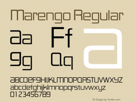 Marengo Regular 001.001 Font Sample