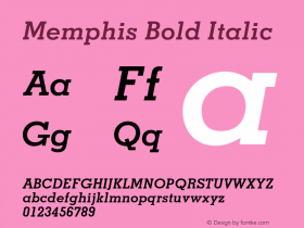 Memphis Bold Italic 001.001图片样张