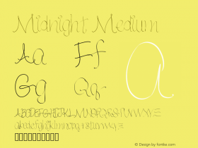 Midnight Medium Version 001.000 Font Sample